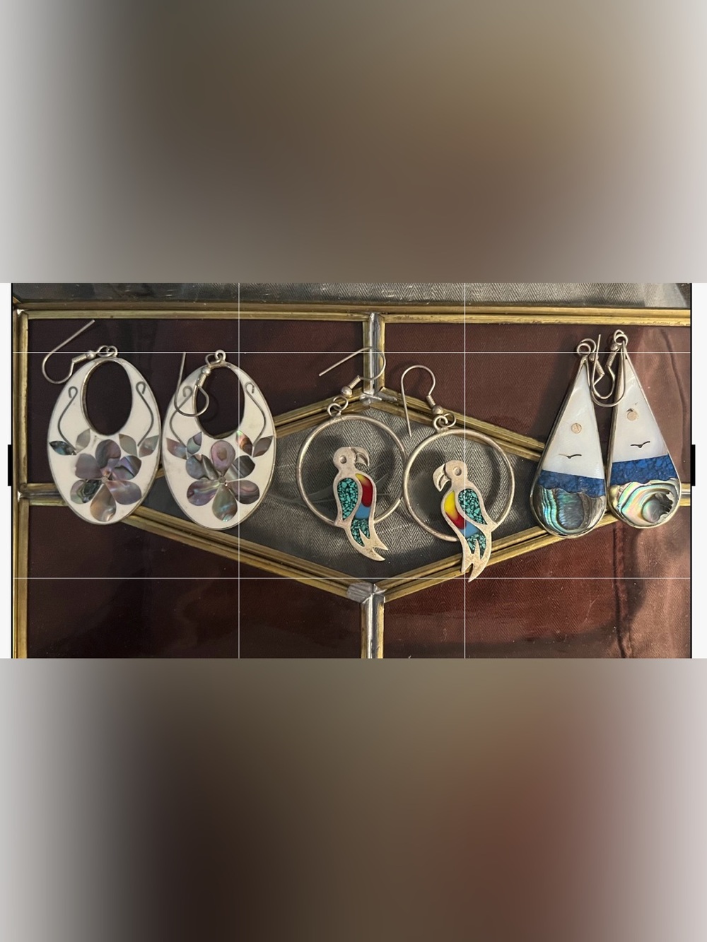 Vintage Mexican Artisan Alpaca Silver Earrings